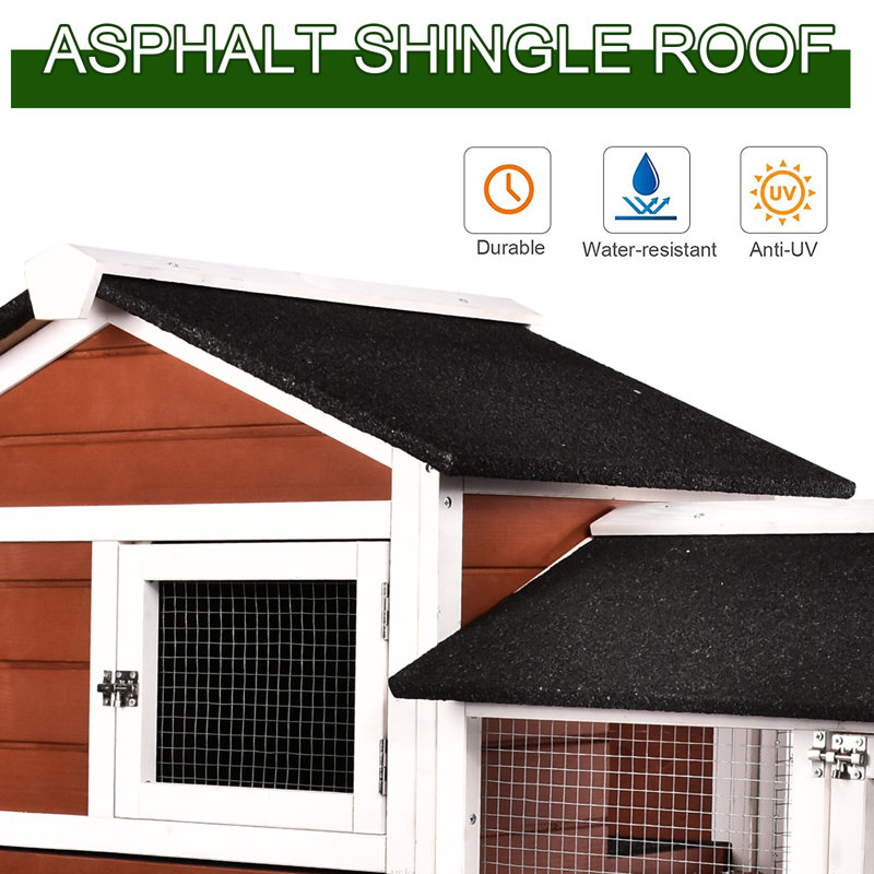 Tucker Murphy Pet™ Gantz Weather Resistant Rabbit Hutch with Ramp